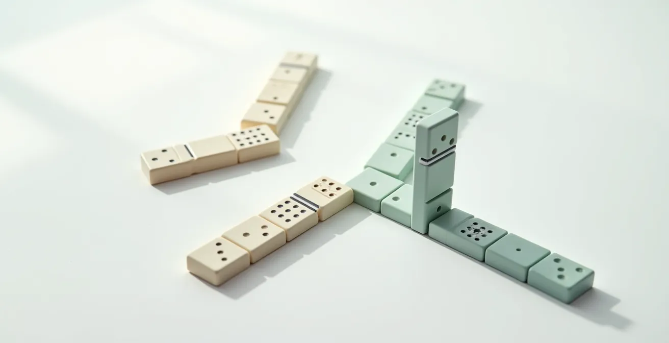 Abstract visualization of automated email workflow with connecting nodes and pathways