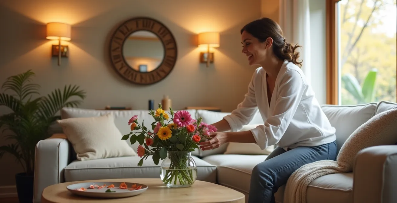 Interior space showing dramatic improvement through strategic cosmetic updates