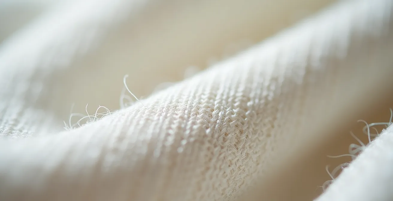 Extreme close-up of high-quality fabric weave showing fiber structure