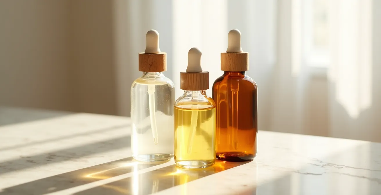 Essential three-step skincare routine arrangement