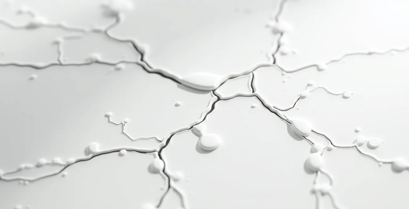 Symbolic representation of skin barrier disruption from harsh cleansing